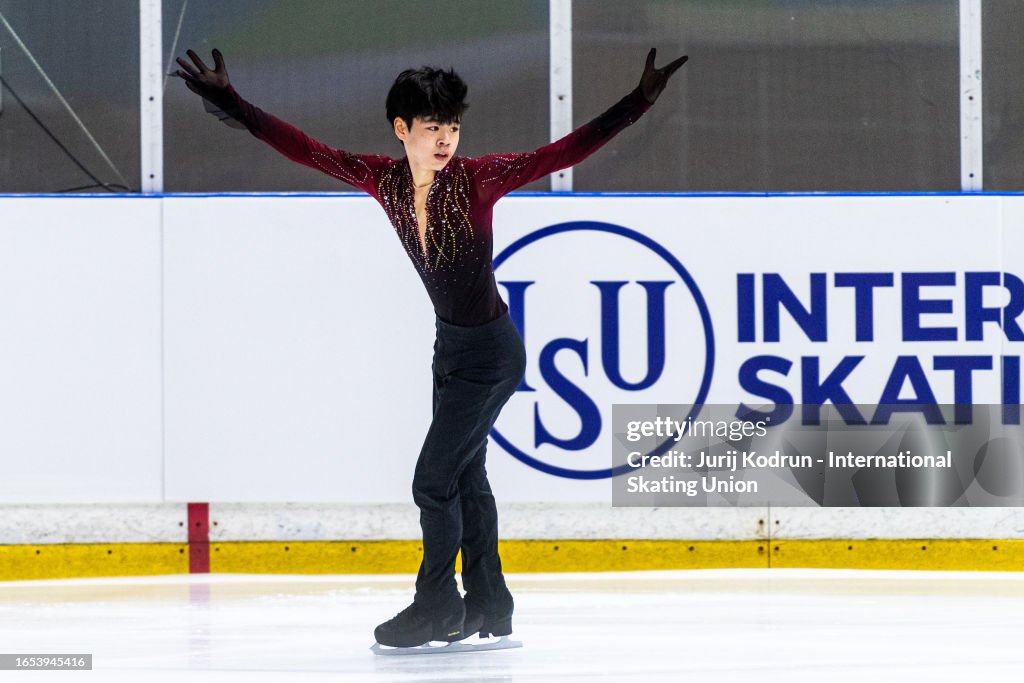 Minkyu Seo of Korea performs during the ISU Junior Grand Prix of