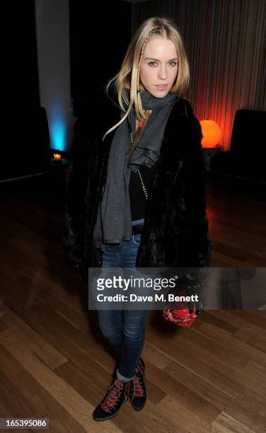 Mary Charteris attends event planner Paul Rowe's 40th birthday party at The Groucho Club on April 3, 2013 in London, England.