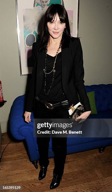 Annabelle Neilson attends event planner Paul Rowe's 40th birthday party at The Groucho Club on April 3, 2013 in London, England.