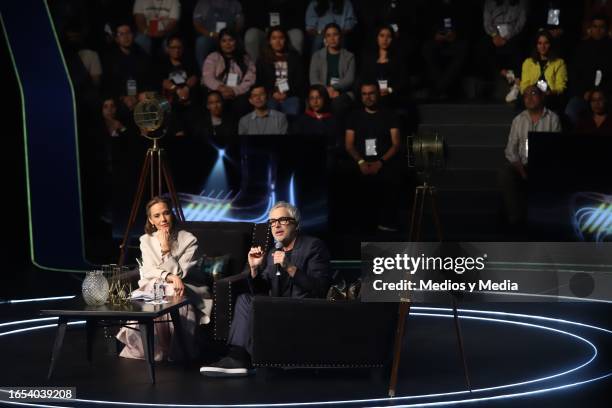 Alfonso Cuarón speaks during the Mexico Siglo XX1 'Lo Haces Tu' event at Auditorio Nacional on September 1, 2023 in Mexico City, Mexico.