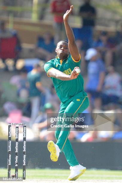 Kagiso Rabada of the Proteasduring the 2nd Betway One Day International match between South Africa and Australia at Mangaung Oval on September 09,...