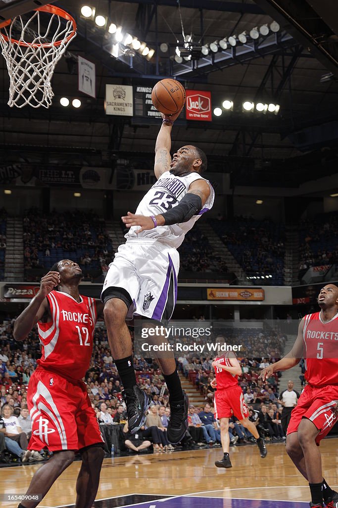 Houston Rockets Marcus Marcus Thornton of the Sacramento Kings dunks the ball against... News ...