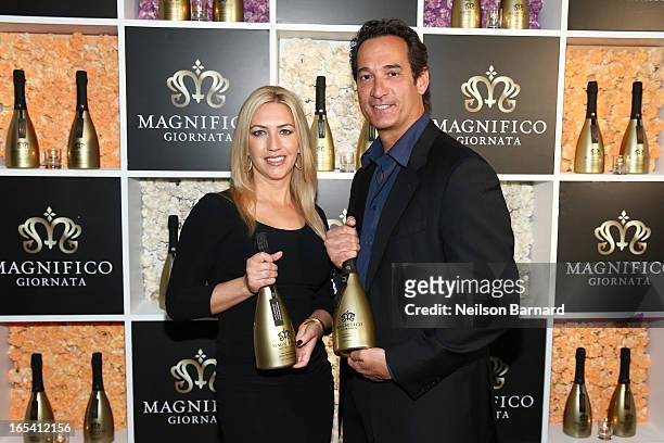 Suzanne Giannella and Ralph Giannella, partners Magnifico Giornata attend the launch party for Magnifico Giornata at Brasserie Beaumarchais on April...
