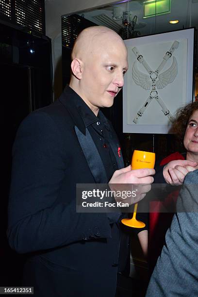 Ali Mahdavi attends the Angels VS AIDS Exhibition Preview Cocktail at Hotel W on April 3, 2013 in Paris, France.