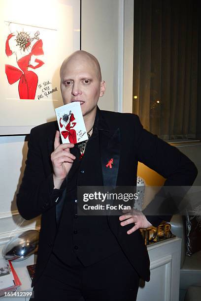 Ali Mahdavi attends the Angels VS AIDS Exhibition Preview Cocktail at Hotel W on April 3, 2013 in Paris, France.