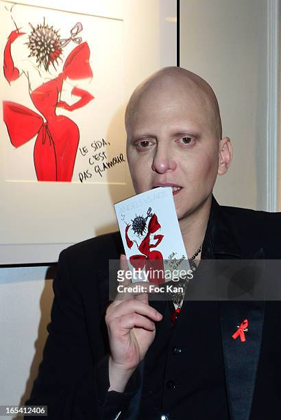 Ali Mahdavi attends the Angels VS AIDS Exhibition Preview Cocktail at Hotel W on April 3, 2013 in Paris, France.