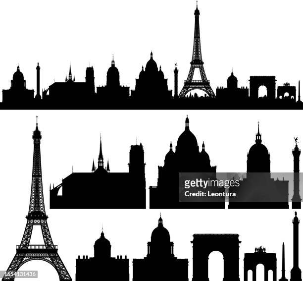 ilustraciones, imágenes clip art, dibujos animados e iconos de stock de paris (todos los edificios son completa y móvil) - obelisco de lúxor