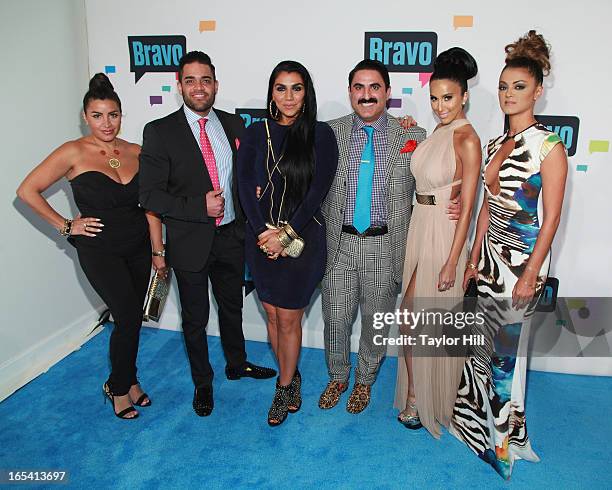 Personalities Mike Shouhed, Mercedes Javid, Asa Soltan Rahmati, Reza Farahan, Lily Ghalichi, and Golnesa Gharachedaghi of "Shahs of Sunset" attend...