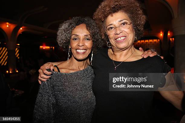Fania Davis and Angela Davis attend the "Free Angela and All Political Prisoners" New York Premiere after party at Red Rooster Restaurant on April 3,...