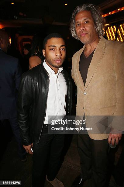 Byron Edwards and Khary Lazarre-White attend the "Free Angela and All Political Prisoners" New York Premiere after party at Red Rooster Restaurant on...