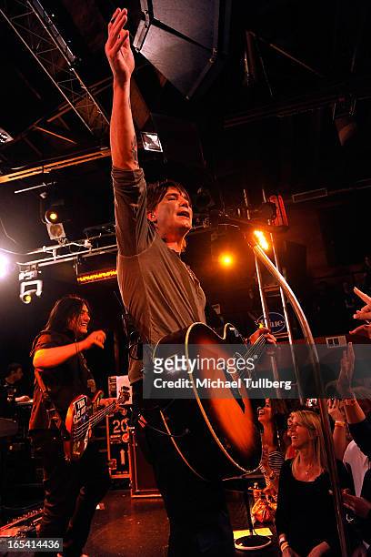 Singer/guitarist John Rzeznik of the Goo Goo Dolls performs live at Troubadour on April 3, 2013 in West Hollywood, California.