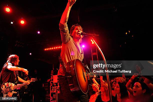 Singer/guitarist John Rzeznik of the Goo Goo Dolls performs live at Troubadour on April 3, 2013 in West Hollywood, California.