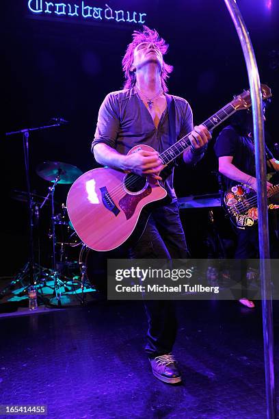 Singer/guitarist John Rzeznik of the Goo Goo Dolls performs live at Troubadour on April 3, 2013 in West Hollywood, California.