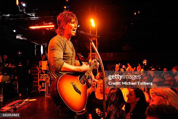 Singer/guitarist John Rzeznik of the Goo Goo Dolls performs live at Troubadour on April 3, 2013 in West Hollywood, California.