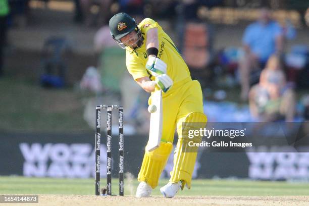 Josh Inglis of Australia during the 2nd Betway One Day International match between South Africa and Australia at Mangaung Oval on September 09, 2023...