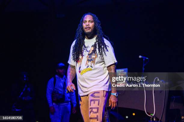 Waka Flocka performs onstage at The Aretha Franklin Amphitheatre on September 01, 2023 in Detroit, Michigan.