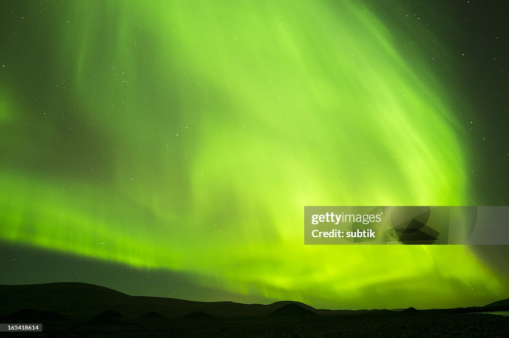 Aurora borealis on iceland