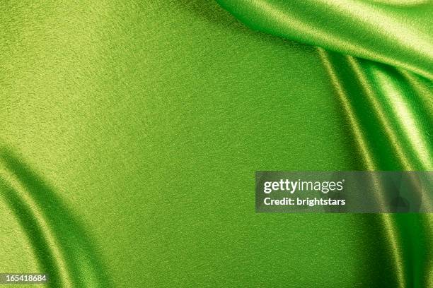 green satin - satin stock pictures, royalty-free photos & images