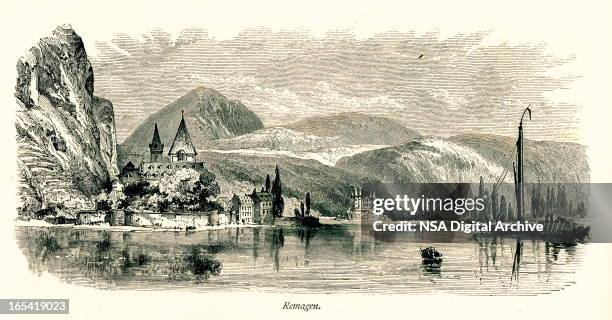 remagen, germany i antique european illustrations - germany stock illustrations