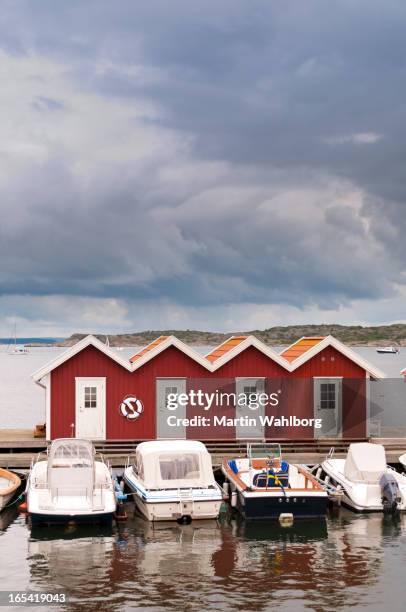 swedish summer - boathouse stock pictures, royalty-free photos & images