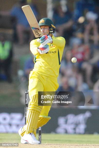 Alex Carey of Australia during the 2nd Betway One Day International match between South Africa and Australia at Mangaung Oval on September 09, 2023...