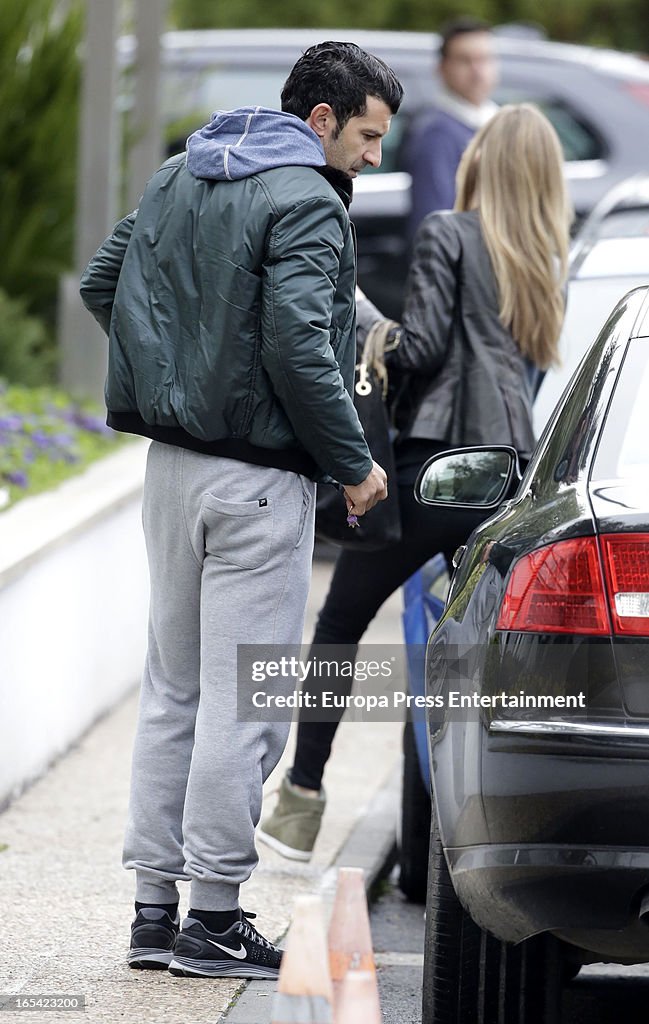 Luis Figo and Helen Swedin Sighting In Madrid - March 27, 2013