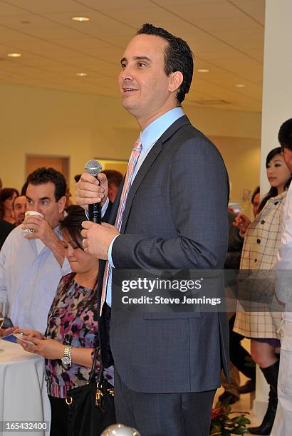 General Manager Jason Zafiropoulo introduces the unveiling of the new Maserati Quattroporte at Ferrari Maserati Silicon Valley on April 3, 2013 in...