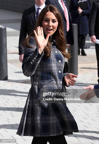 Catherine, Duchess of Cambridge visits the Emirates Arena on April 4, 2013 in Glasgow, United Kingdom.