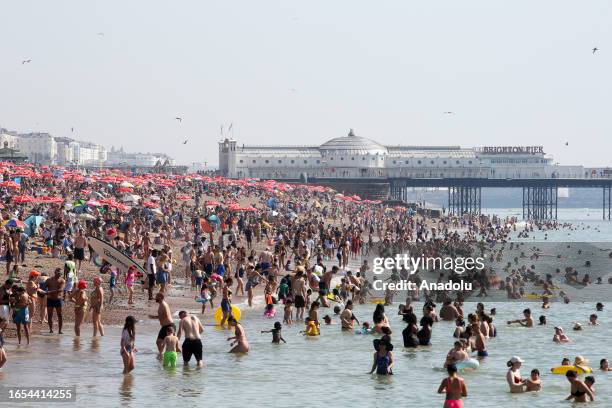 Thousands of sun-seekers and sunbather enjoy late summer heatwave as temperatures are expected to reach 32 degrees Celsius in many parts of the UK,...