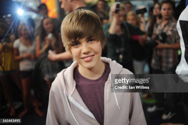 Toronto - August 7th, 2009: Justin Bieber poses at the Much Music Environment, August 7th, 2009. Bieber, a 15-year-old from Stratford, recently hit...