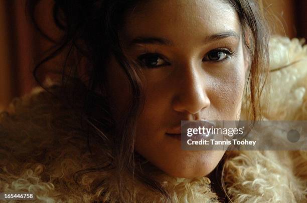 Pocahontas-January 11, 2006-Portrait of Q'Orianka Kilcher young actress who stars as Pocahontas opposite Colin Farrell in The New World, shot in...