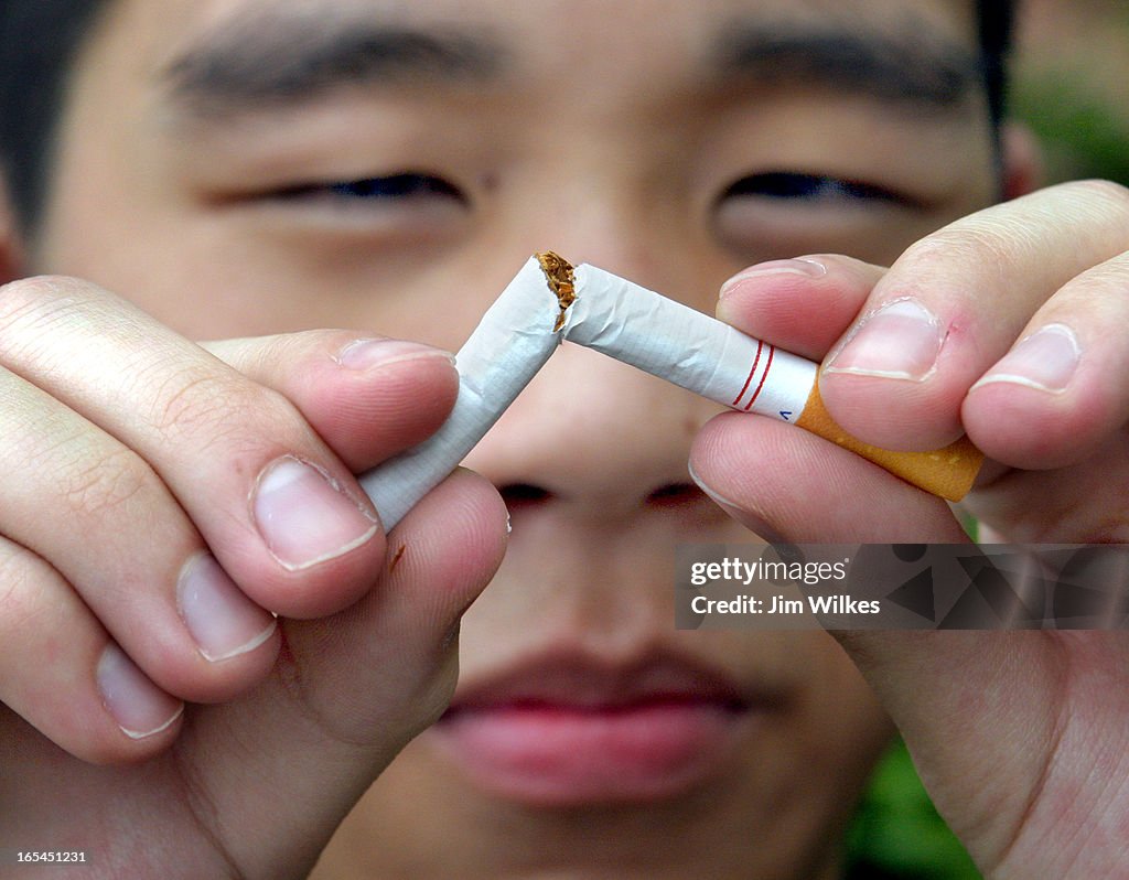 ANTI-SMOKING 1 / 06/13/06 -- Ryan Chang is an anti-smoking activist who attends Turner Fenton Second