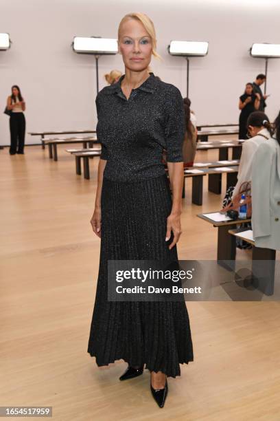 Pamela Anderson attends the Proenza Schouler SS24 front row during New York Fashion Week September 2023: The Shows at Phillips on September 9, 2023...