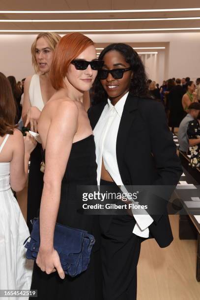 Hari Nef and Ayo Edebiri at the Proenza Schouler Spring 2024 Ready To Wear Fashion Show at Phillips Auction House on September 9, 2023 in New York,...