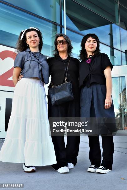 Denise Mill, Nina Mill and Lola Mill during New Zealand Fashion Week 23: Kahuria at the Viaduct Events Centre‎ on September 2, 2023 in Auckland, New...