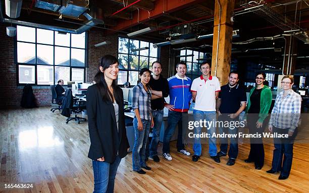 October 7, 2010 Jade Raymond , head of Ubisoft Toronto, pose with the her management staff at the icompany's head quarters in Toronto. ED"S Note:...