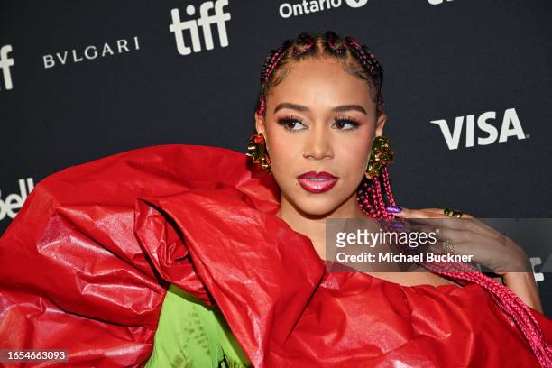 Sho Madjozi at the "The Umbrella Men: Escape From Robben Island" screening at the 48th Annual Toronto International Film Festival held at the TIFF...