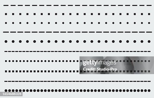 Dashed line art vector template Dashed line art vector template
