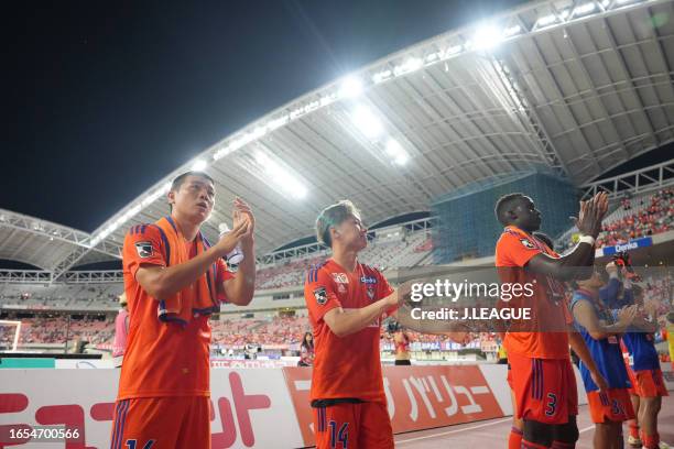 Albirex Niigata react after the 1-1 draw in the J.LEAGUE Meiji Yasuda J1 26th Sec. Match between Albirex Niigata and Urawa Red Diamonds at DENKA BIG...