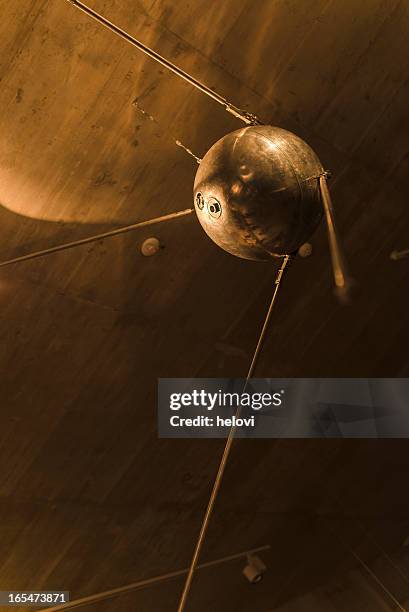 old satellite - sputnik stock pictures, royalty-free photos & images