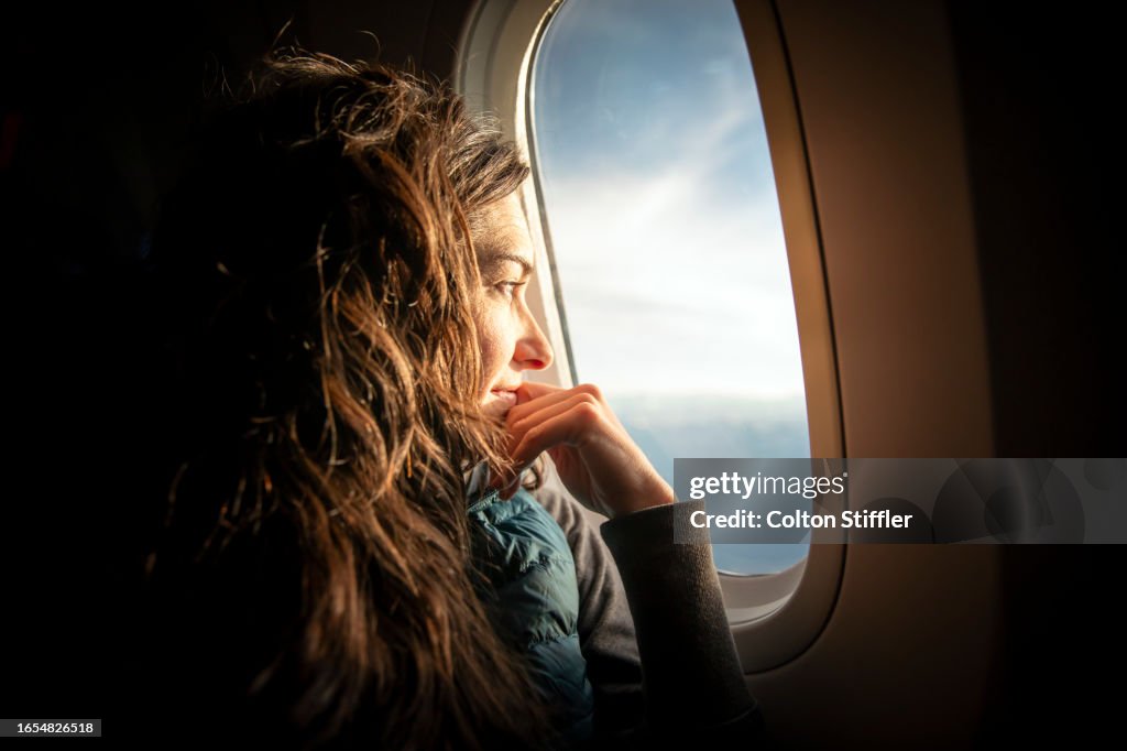 Airplane Window View