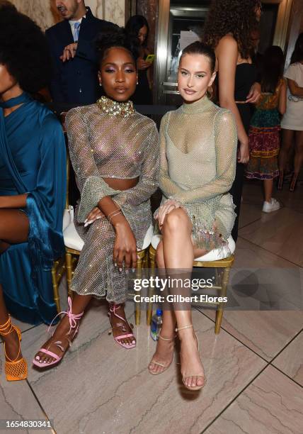 Carlacia Grant and Lexi Wood at the Patbo Spring 2024 Ready To Wear Runway Show at Eleven Madison Park on September 9, 2023 in New York, New York.