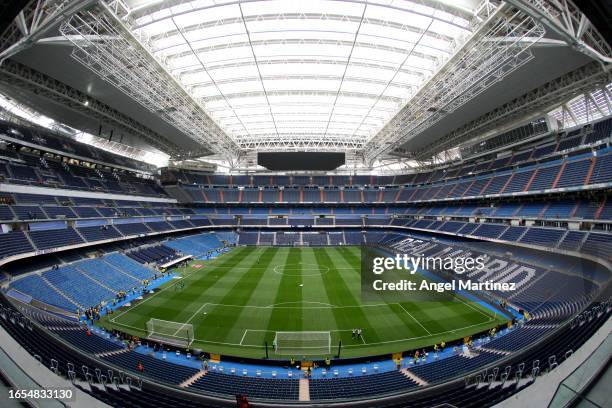 General view inside the stadium prior to the LaLiga EA Sports match between Real Madrid CF and Getafe CF at Estadio Santiago Bernabeu on September...