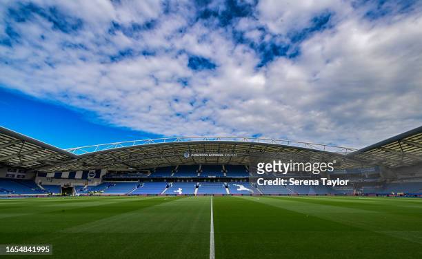 General view during the Premier League match between Brighton & Hove Albion and Newcastle United at American Express Community Stadium on September...