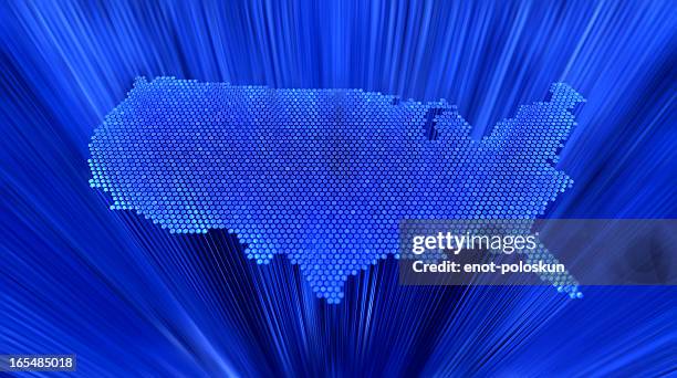 3 d usa mapa - holographic-map fotografías e imágenes de stock