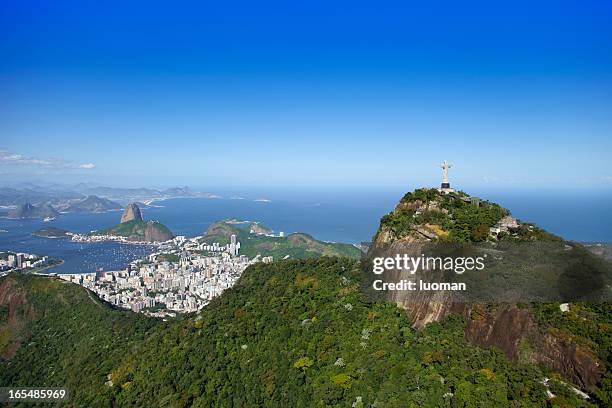 rio de janeiro - christusstatue stock-fotos und bilder