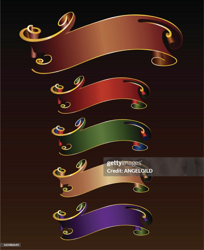 Descriptive Lettering Ribbon Ornate Lettering Ribbon High-Res Vector Graphic - Getty Images
