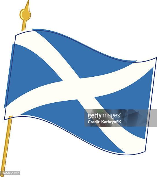 illustrations, cliparts, dessins animés et icônes de drapeau écossais - scotland