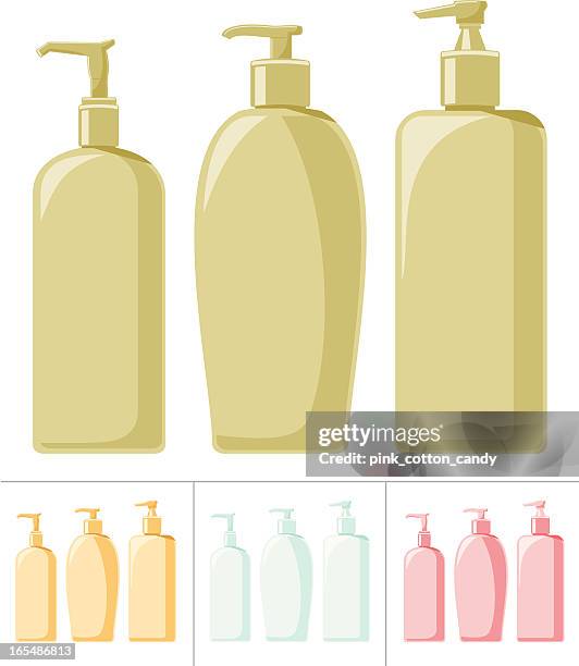 pump bottles - tupperware stock illustrations