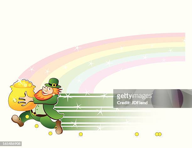 me pot 'o' gold - leprechaun stock illustrations